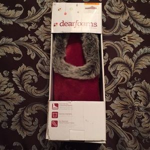 Red Dearfoam slippers